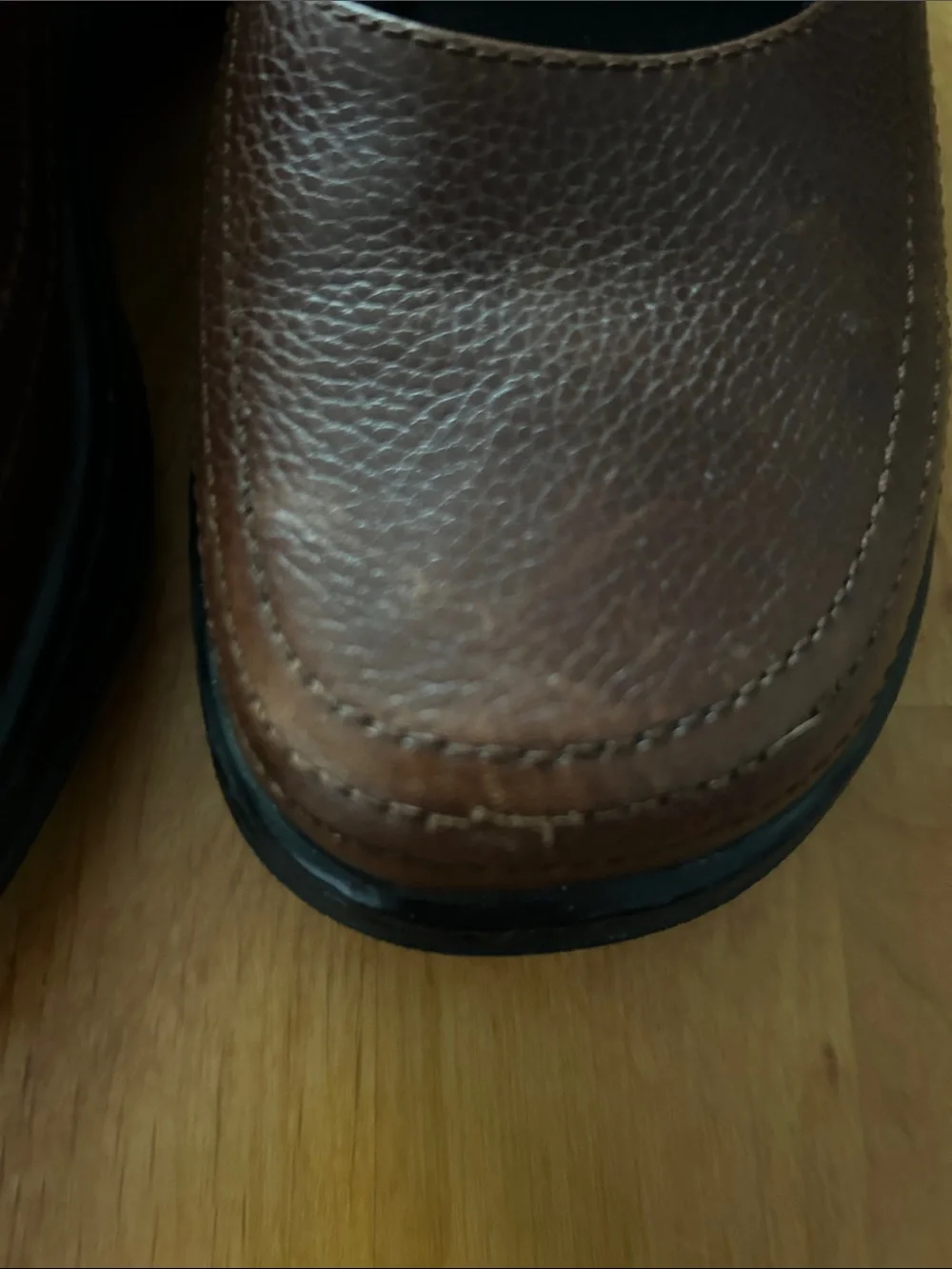 Dansko Brown Leather Mary Jane Flats with Elastic Strap size 10 - Picture 4 of 5